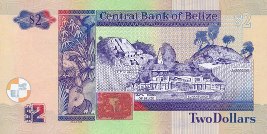 Belize 2 dolary Ruiny Majów 2021 P-66g