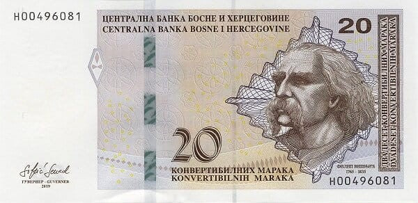 Bośnia i Hercegowina 20 KM Instrument 2019 P-83b