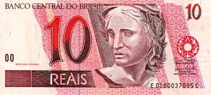 Brazylia 10 reali Papuga Arara 1997 P-245Ak