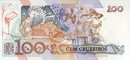 Brazylia 100 cruzeiros Czytanie 1990 P-228