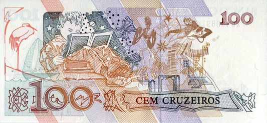 Brazylia 100 cruzeiros Czytanie 1990 P-228