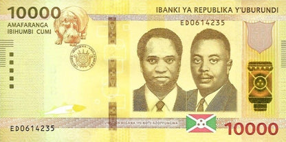 Burundi 10 000 franków Hipopotam 2018 P-54b