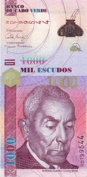 Cabo Verde 1000 Escudos Krzew 2007 P-70