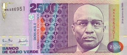 Cabo Verde 2500 Escudos Pałac 1989 P-61