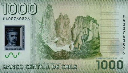 Chile 1000 peso Alpaki 2020 P-161j