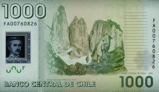Chile 1000 peso Alpaki 2020 P-161j