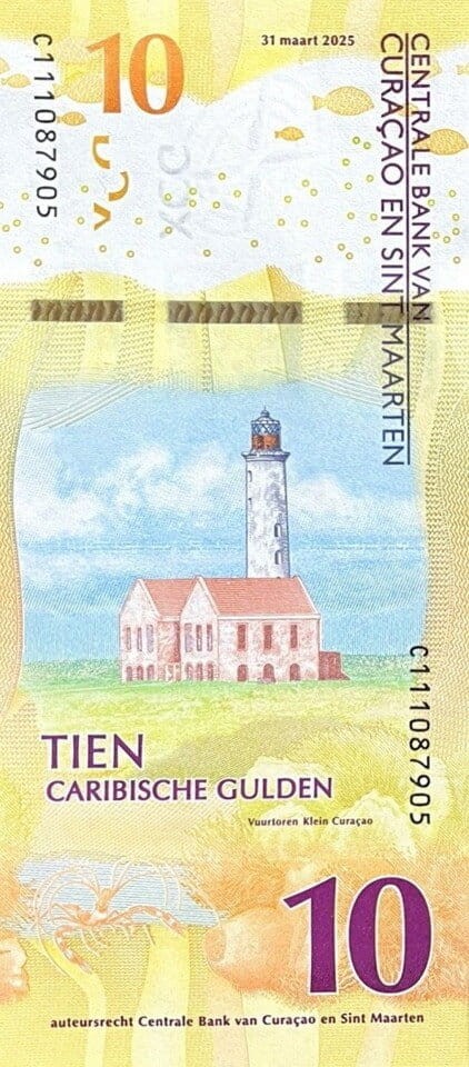 Curacao i Sint Maarten 10 gulden Ustniczek 2025 P-1