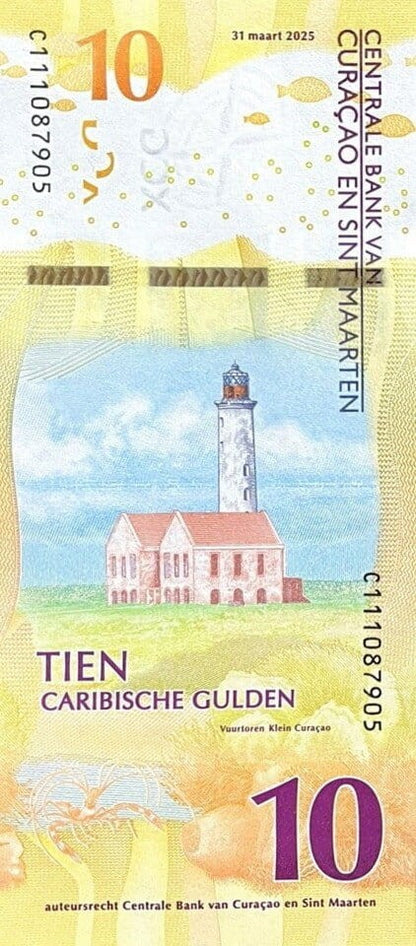 Curacao i Sint Maarten 10 gulden Ustniczek 2025 P-1