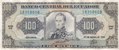 Ekwador 100 sucres Simon Boliwar 1993 P-123Ab.5