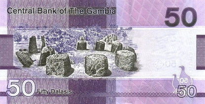 Gambia 50 Dalasi Ptak Upupa 2023 P-40c