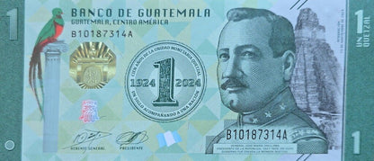 Gwatemala 1 Quetzal 100-lecie quetzala 2024 P-129