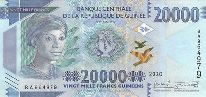 Gwinea 20 000 fr Elektrownia wodna 2020 P-50