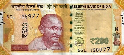 Indie 200 rupii Sarnath Muzeum 2018 P-113e