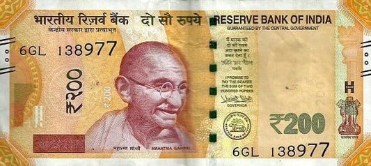 Indie 200 rupii Sarnath Muzeum 2018 P-113e