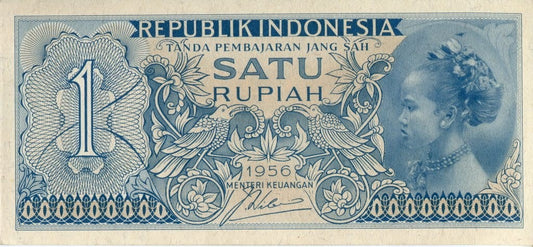 Indonezja 1 rupia Kobieta 1956 P-74