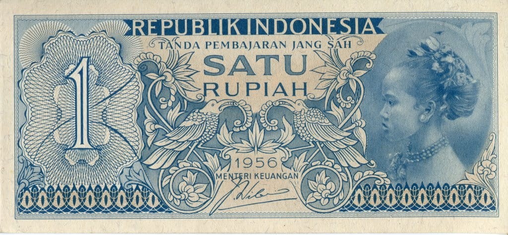 Indonezja 1 rupia Kobieta 1956 P-74