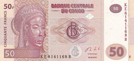 Kongo 50 franków Makumi Tano 2013 P-97b