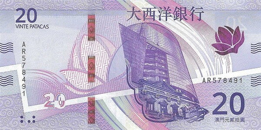 Makao 20 Pataca Mapa 2024 P-89 B BNU