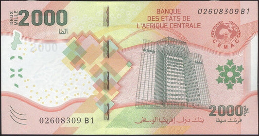 Afryka środkowa 2000 FCFA Papuga 2020 P-702