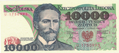 PRL 10 000 zł Stanisław Wyspiański 1987 P-151a U