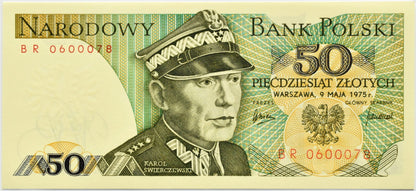 PRL 50 zł Karol Świerczewski 1975 P-142a.2 BR