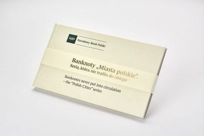 Polskie banknoty Miasta polskie 1990 + album 9 szt