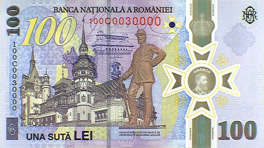 Rumunia 100 lei 185 rocznica urodzin Króla Karola I 2024 P-127a