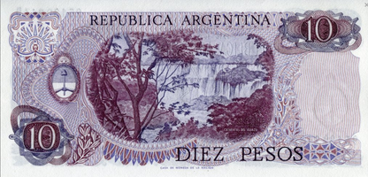 Argentyna 10 peso Katarakty 1976 P-300
