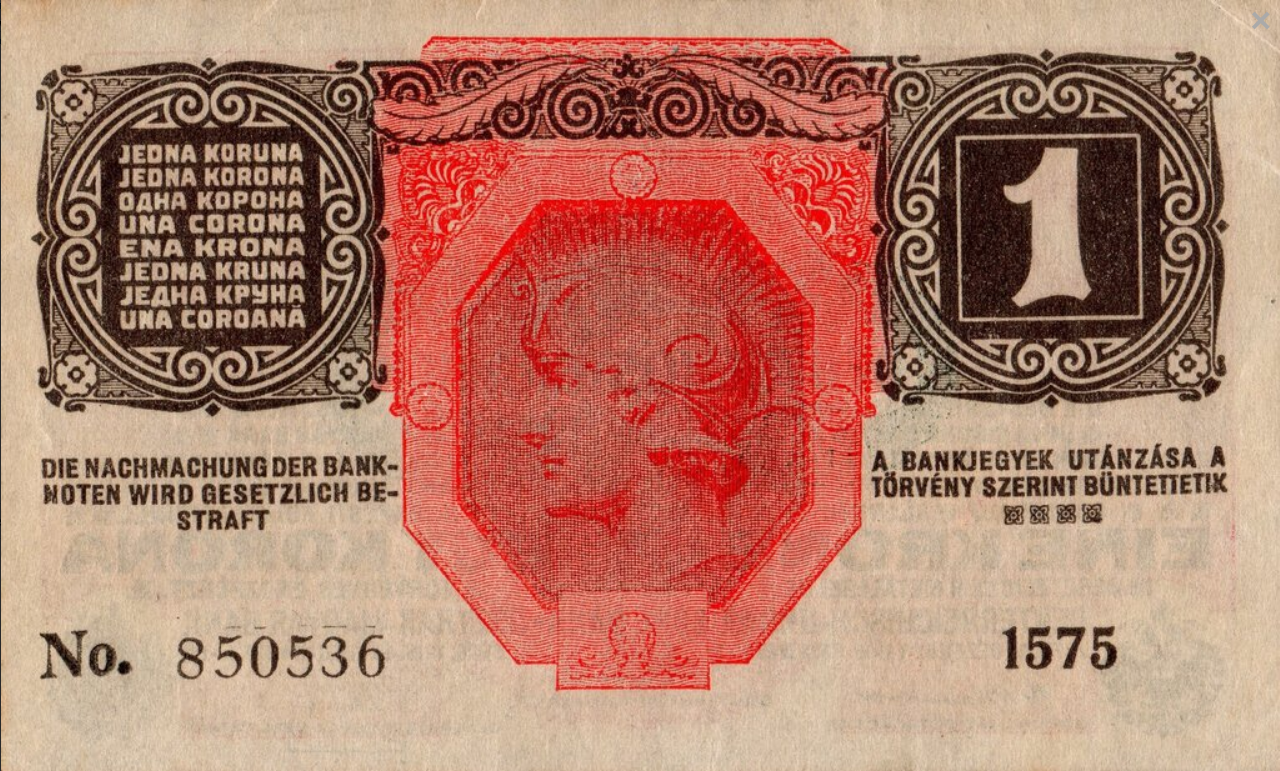 Austria 1 korona Wąż 1919 P-49