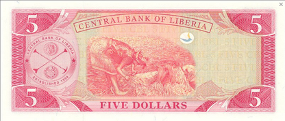 Liberia 5 dolarów Zbiory 2003 P-26a