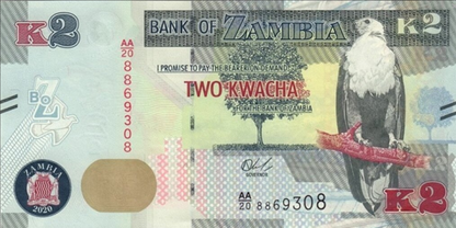 Zambia 2 kwacha Antylopa 2020 P-56c