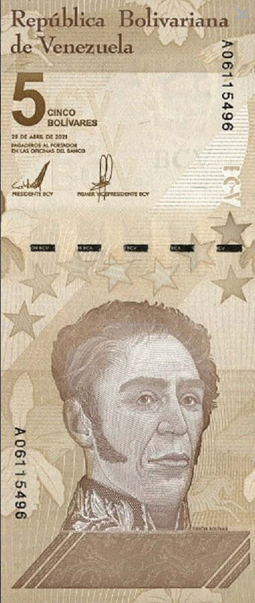 Wenezuela 5 Boliwar Bitwa pod Carabobo 2021 P-115