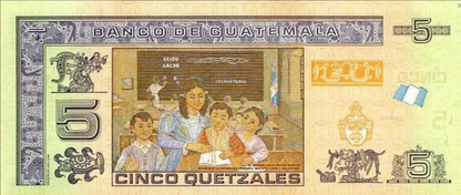 Gwatemala 5 Quetzali Generał Barrios 2020 P-122Ad