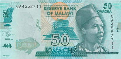 Malawi 50 kwacha Park  Kasungu- Słonie 2020 P-64g