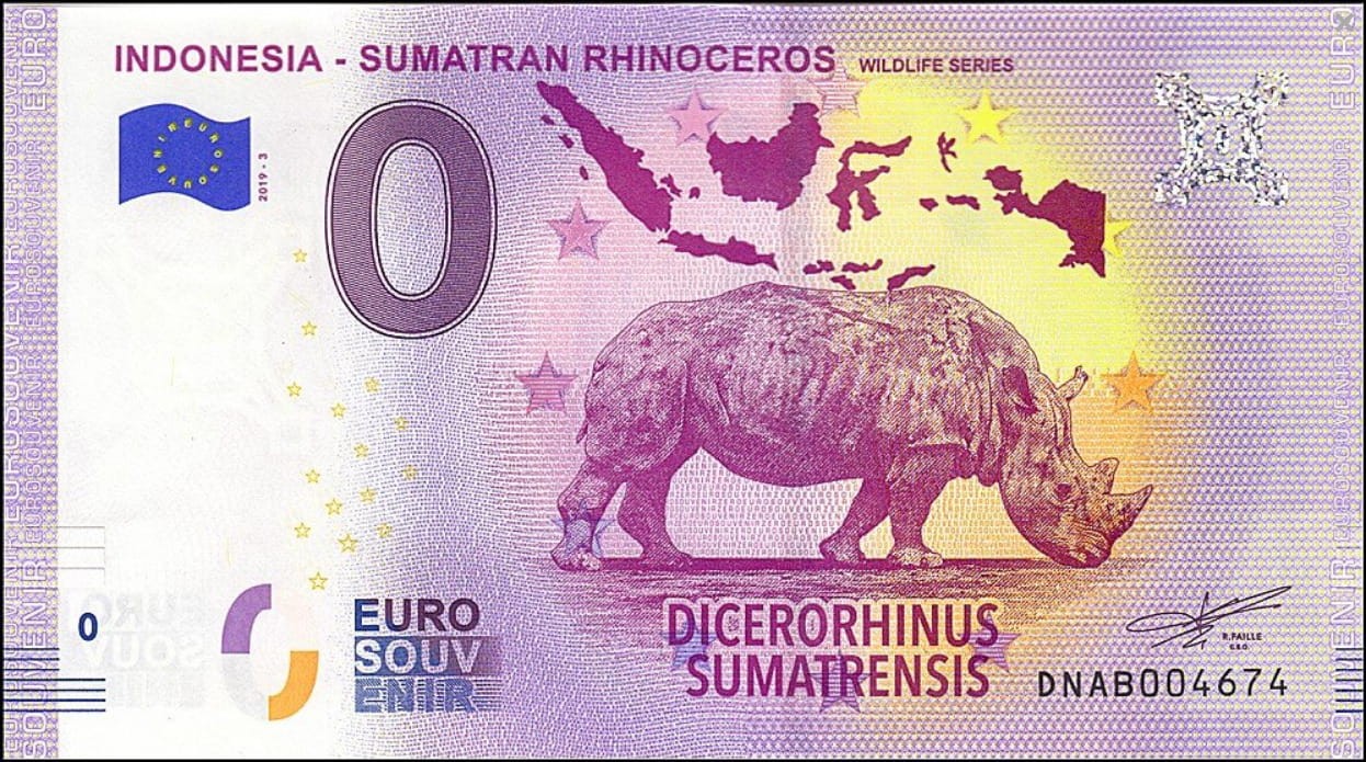 0 euro Indonesia -  Sumatran rhinoceros 2019.3