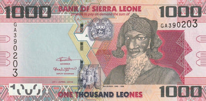 Sierra Leone 1000 leones Bai Bureh 2016 P-30c