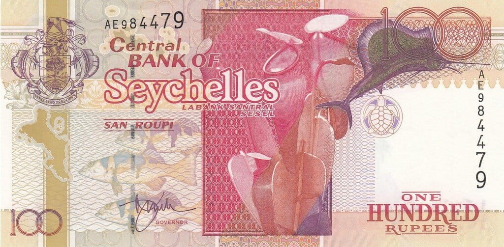 Seszele 100 rupii Żółw 2001 P-40a