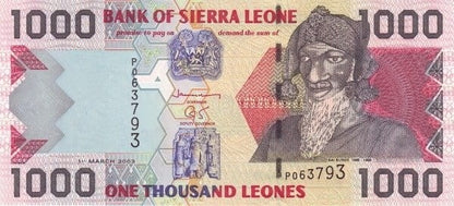 Sierra Leone 1000 leones Bai Bureh 2003 P-24b