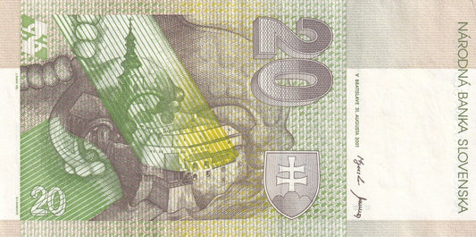 Słowacja 20 koron Książe Pribina 2001 P-20e