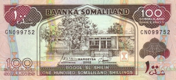 Somaliland 100 Schilling Owce 2002 P-5d