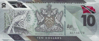 Trynidad i Tobago 10 $ ptak 2020 P-62