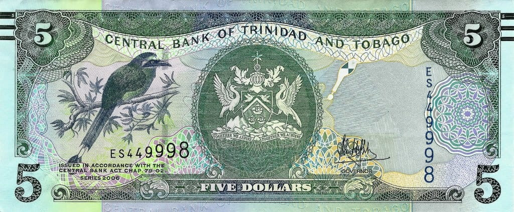 Trynidad i Tobago 5 $ Ptak rajski 2006/17 P-47c