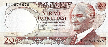 Turcja 20 lira Monument 1968+ P-187