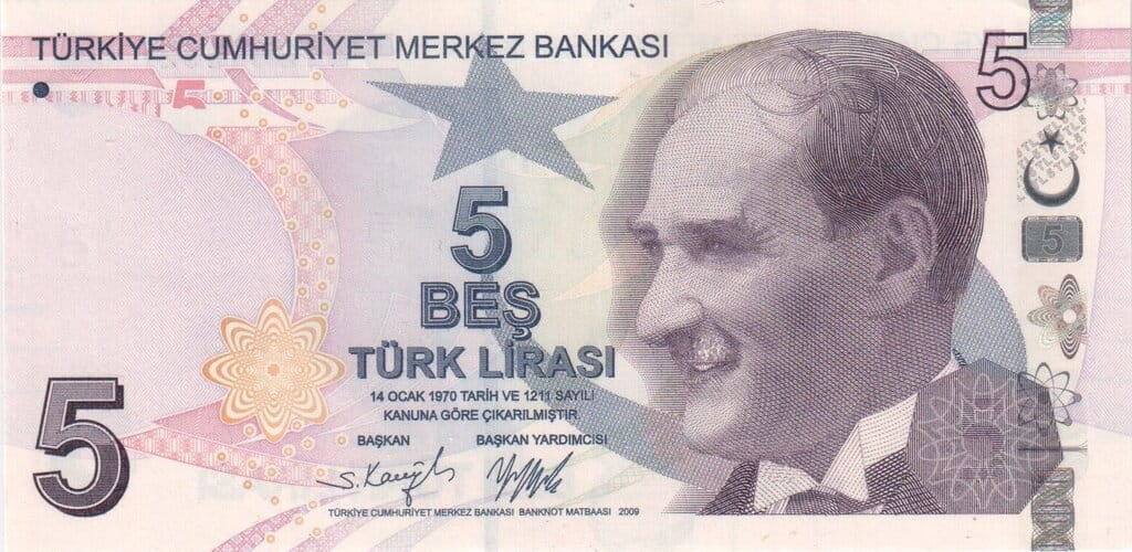 Turcja 5 lira Aydin Sayili 2022 P-222f