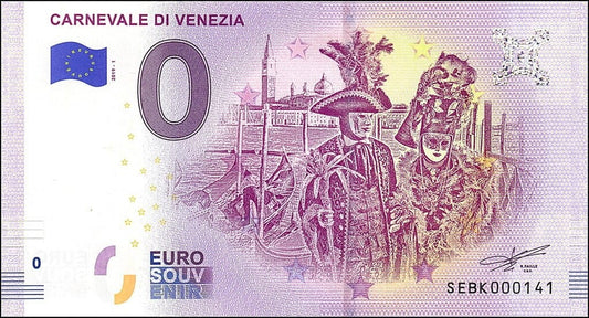 UE 0 euro Carnevale di Venezia 2019.1