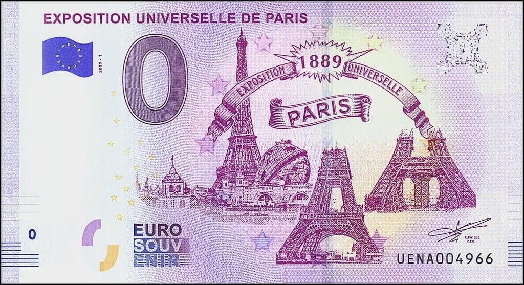 UE 0 euro Expositon universelle 2019.1