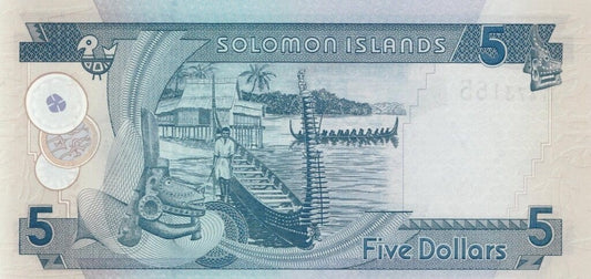 Wyspy Salomona 5 dolarów Łódź 2011 P-26a.4
