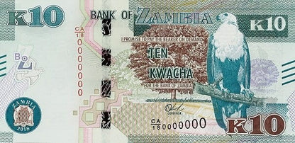 Zambia 10 kwacha Jeżozwierz 2018 P-58b