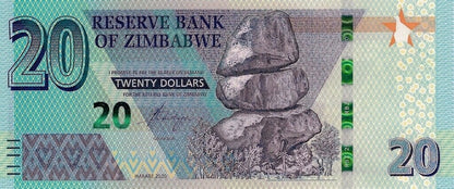 Zimbabwe 20 $ Słoń 2020 P-104